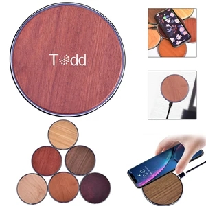 Round Wooden Wireless Fast Charger