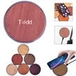 Round Wooden Wireless Fast Charger | https://www.bestnamebadges.com