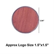 Round Wooden Wireless Fast Charger | https://www.bestnamebadges.com