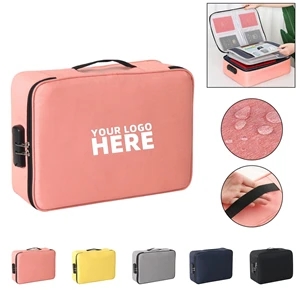 Double Layer With Lock Document Bag