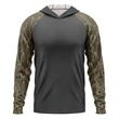 Mossy Oak® Men's. Polyester Interlock Raglan Hooded T-Shirt | https://www.bestnamebadges.com