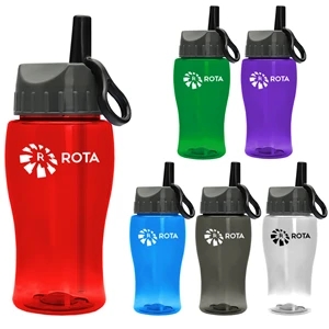 Garyline® Poly+ Jr. Bottle with Ring-Straw Lid - 18 oz. | https://www.bestnamebadges.com