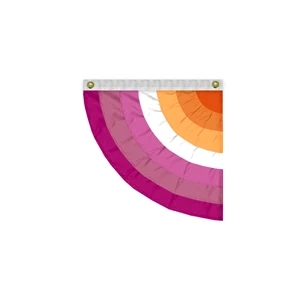 3'x3' Butch Lesbian Pleated Half Fan- Left Side | https://www.bestnamebadges.com