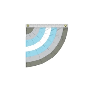 3'x3' Demiboy Pleated Half Fan- Right Side | https://www.bestnamebadges.com