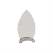 7 1/2" Clear Oval Platinum Glass Award w/ Arch Metal Base | https://www.bestnamebadges.com