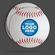 4" Custom Baseball Coasters - 2 Sided Imprint | https://www.bestnamebadges.com