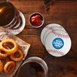 4" Custom Baseball Coasters - 2 Sided Imprint | https://www.bestnamebadges.com