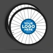 Custom Cycling Wheel Coaster | https://www.bestnamebadges.com