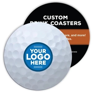 Custom Golf-Theme Drink Coaster