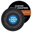 Custom Hockey Puck Theme Coasters | https://www.bestnamebadges.com