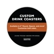 Custom Soccer Coaster, 4" Round | https://www.bestnamebadges.com
