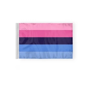 6''x9'' 2ply wPoly Omnisexual Motorcycle Flag | https://www.bestnamebadges.com