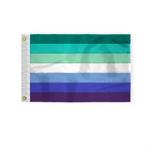 1ply Gay Men Deluxe Flag (Printed) | https://www.bestnamebadges.com
