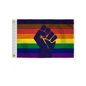 1ply POC with fist Deluxe Flag (Printed) | https://www.bestnamebadges.com