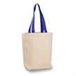 Tote Bag With Contrasting Web Handles 12 Oz | https://www.bestnamebadges.com