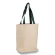 Tote Bag With Contrasting Web Handles 12 Oz | https://www.bestnamebadges.com