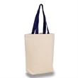 Tote Bag With Contrasting Web Handles 12 Oz | https://www.bestnamebadges.com