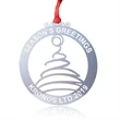 3" Silver Etched Ornaments | https://www.bestnamebadges.com