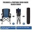 Custom  Portable Sturdy Durable Folding Camping Chair | https://www.bestnamebadges.com