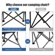 Custom  Portable Sturdy Durable Folding Camping Chair | https://www.bestnamebadges.com