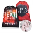 Custom Full Color Polyester Drawstring Bag 12" X 16" | https://www.bestnamebadges.com
