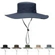 Custom Wide Brim Waterproof Bucket Hat | https://www.bestnamebadges.com
