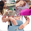 Custom Small Waterproof Travel Portable Makeup Bag | https://www.bestnamebadges.com