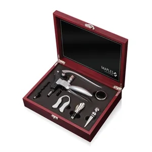 Isabell 5pc Wine Set | https://www.bestnamebadges.com