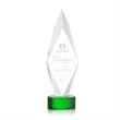 Manilow Award on Paragon Base - Green | https://www.bestnamebadges.com