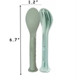 Portable 3 In 1 Biodegradable Wheat Straw Cutlery Set | https://www.bestnamebadges.com