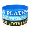 1/2" Width Custom Logo Silicone Wristbands | https://www.bestnamebadges.com