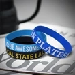 1/2" Width Custom Logo Silicone Wristbands | https://www.bestnamebadges.com