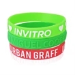 1/2" Width Custom Logo Silicone Wristbands | https://www.bestnamebadges.com
