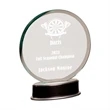 9" Jade Round Metro Glass Award | https://www.bestnamebadges.com
