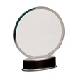 9" Jade Round Metro Glass Award | https://www.bestnamebadges.com