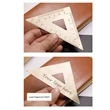 Retro Brass 45 Degree Triangle Ruler - Laser Engraved | https://www.bestnamebadges.com