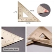 Retro Brass 45 Degree Triangle Ruler - Laser Engraved | https://www.bestnamebadges.com