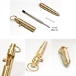 Creative EDC Solid Brass Bolt Action Pen with Hanging Ring | https://www.bestnamebadges.com