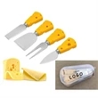 4 Pieces Of Cutlery In The Shape Of Cheese Handles With Box | https://www.bestnamebadges.com