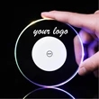 Led Luminous Acrylic Round Coaster Cup Mat | https://www.bestnamebadges.com