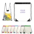 PVC Clear Drawstring Backpack Bag | https://www.bestnamebadges.com