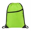 420D Heavy Duty Drawstring Backpack With Front Zipper | https://www.bestnamebadges.com