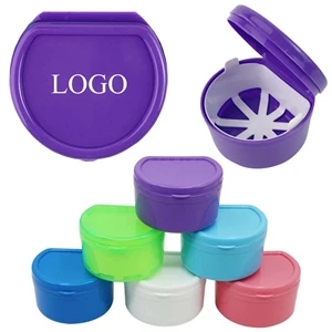 Portable Plastic Denture Storage Container