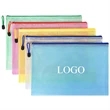 Plastic Mesh Zipper Pouch Document Bag | https://www.bestnamebadges.com