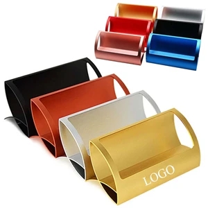 Q-shaped Desktop Metal Business Card Holder