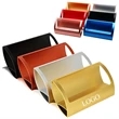 Q-shaped Desktop Metal Business Card Holder | https://www.bestnamebadges.com
