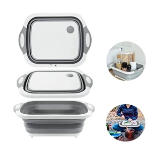 Collapsible Cutting Board with Colander | https://www.bestnamebadges.com