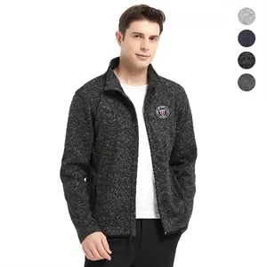 Custom Men's Full Zipper Sweater Fleece Jacket 8.5 Oz