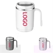 16.91 Oz Double Layer Stainless Steel Office Mug With Handle | https://www.bestnamebadges.com