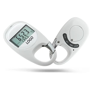 3D Walking Pedometer Carabiner Clip